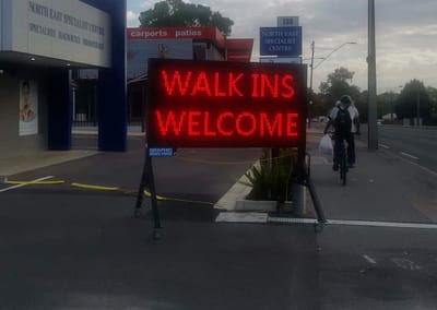 Text Trolley Signs