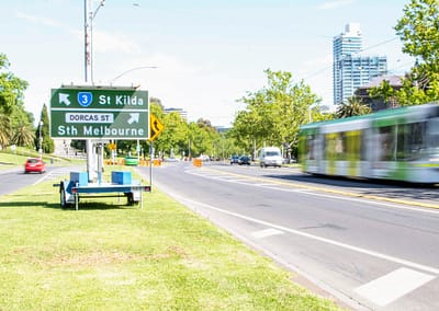 Gantry Road Sign Replacement with Graphic Road Sign